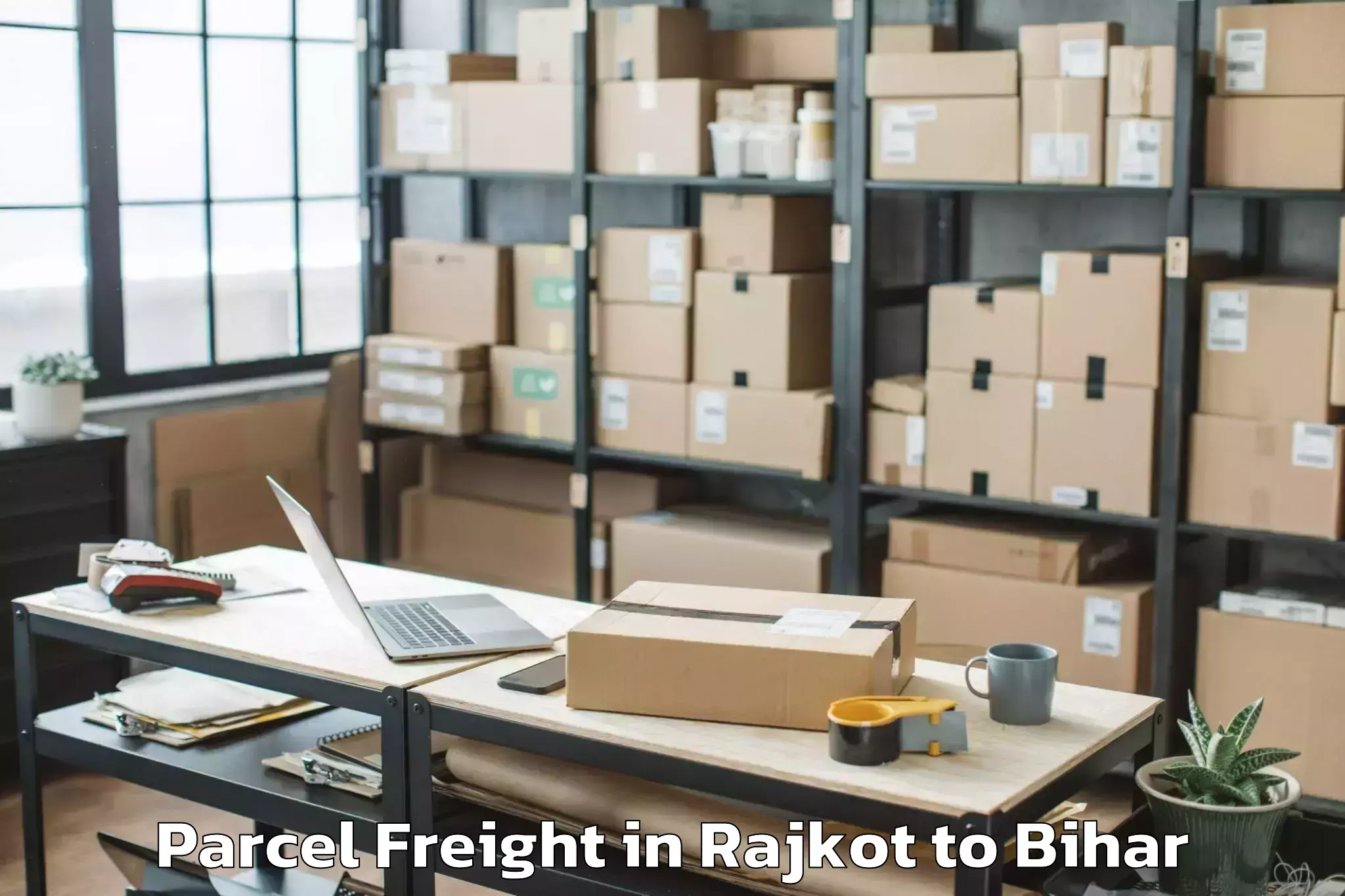 Easy Rajkot to Paraiya Parcel Freight Booking